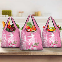 Personalised Hawaii Wahine Grocery Bag Women's Day Maui Lokelani Roses LT7 3-pack One Size Pink - Polynesian Pride
