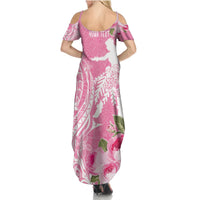 Personalised Hawaii Wahine Summer Maxi Dress Women's Day Maui Lokelani Roses LT7 - Polynesian Pride