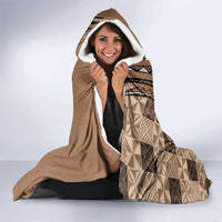 Tonga Ngatu Hooded Blanket Vintage Brown Manulua Motifs LT7 - Polynesian Pride