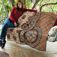 Tonga Ngatu Quilt Vintage Brown Manulua Motifs