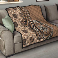 Tonga Ngatu Quilt Vintage Brown Manulua Motifs