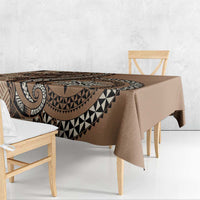 Tonga Ngatu Tablecloth Vintage Brown Manulua Motifs LT7 - Polynesian Pride