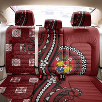 Tonga Ngatu Back Car Seat Cover Iconic Red Manulua Motifs