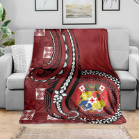 Tonga Ngatu Blanket Iconic Red Manulua Motifs LT7 - Polynesian Pride
