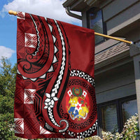 Tonga Ngatu Garden Flag Iconic Red Manulua Motifs LT7 - Polynesian Pride