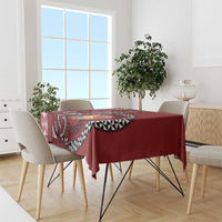 Tonga Ngatu Tablecloth Iconic Red Manulua Motifs LT7 - Polynesian Pride