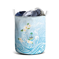Guam Fishhook Mix Guasali Flowers Laundry Basket Dreaming Turquoise LT7 - Polynesian Pride