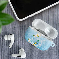 Guam Fishhook Mix Guasali Flowers AirPods Case Dreaming Turquoise LT7 - Polynesian Pride