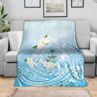 Guam Fishhook Mix Guasali Flowers Blanket Dreaming Turquoise LT7 - Polynesian Pride