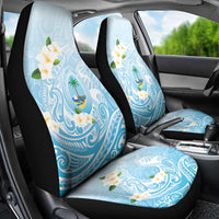Guam Fishhook Mix Guasali Flowers Car Seat Cover Dreaming Turquoise LT7 - Polynesian Pride