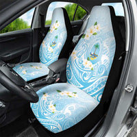 Guam Fishhook Mix Guasali Flowers Car Seat Cover Dreaming Turquoise LT7 - Polynesian Pride