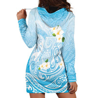 Guam Fishhook Mix Guasali Flowers Hoodie Dress Dreaming Turquoise LT7 - Polynesian Pride