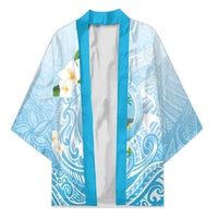 Guam Fishhook Mix Guasali Flowers Kimono Dreaming Turquoise LT7 Unisex Turquoise - Polynesian Pride