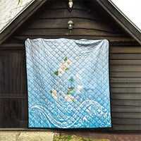 Guam Fishhook Mix Guasali Flowers Quilt Dreaming Turquoise LT7 - Polynesian Pride