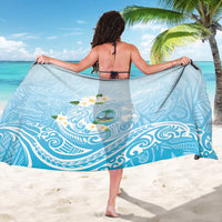 Guam Fishhook Mix Guasali Flowers Sarong Dreaming Turquoise LT7 - Polynesian Pride
