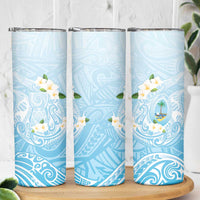 Guam Fishhook Mix Guasali Flowers Skinny Tumbler Dreaming Turquoise LT7 - Polynesian Pride