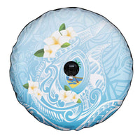 Guam Fishhook Mix Guasali Flowers Spare Tire Cover Dreaming Turquoise LT7 - Polynesian Pride