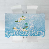 Guam Fishhook Mix Guasali Flowers Tablecloth Dreaming Turquoise LT7 Turquoise - Polynesian Pride