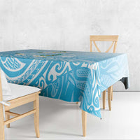 Guam Fishhook Mix Guasali Flowers Tablecloth Dreaming Turquoise LT7 - Polynesian Pride