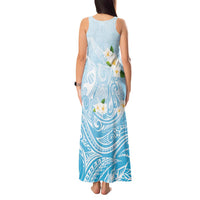 Guam Fishhook Mix Guasali Flowers Tank Maxi Dress Dreaming Turquoise LT7 - Polynesian Pride