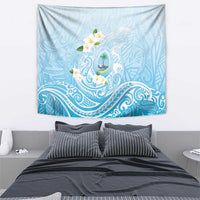Guam Fishhook Mix Guasali Flowers Tapestry Dreaming Turquoise LT7 - Polynesian Pride