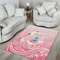 Guam Fishhook Mix Guasali Flowers Area Rug Dreaming Coral LT7 - Polynesian Pride
