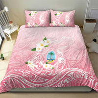 Guam Fishhook Mix Guasali Flowers Bedding Set Dreaming Coral LT7 - Polynesian Pride