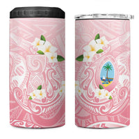 Guam Fishhook Mix Guasali Flowers 4 in 1 Can Cooler Tumbler Dreaming Coral LT7 One Size: 16 oz Pink - Polynesian Pride