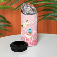 Guam Fishhook Mix Guasali Flowers 4 in 1 Can Cooler Tumbler Dreaming Coral LT7 - Polynesian Pride