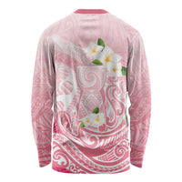 Guam Fishhook Mix Guasali Flowers Long Sleeve Shirt Dreaming Coral LT7 - Polynesian Pride