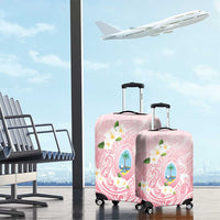 Guam Fishhook Mix Guasali Flowers Luggage Cover Dreaming Coral LT7 - Polynesian Pride