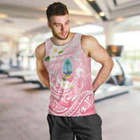 Guam Fishhook Mix Guasali Flowers Men Tank Top Dreaming Coral LT7 Pink - Polynesian Pride