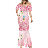 Guam Fishhook Mix Guasali Flowers Mermaid Dress Dreaming Coral LT7 - Polynesian Pride