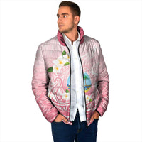 Guam Fishhook Mix Guasali Flowers Padded Jacket Dreaming Coral LT7 - Polynesian Pride