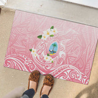 Guam Fishhook Mix Guasali Flowers Rubber Doormat Dreaming Coral LT7 - Polynesian Pride