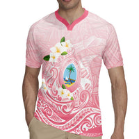Guam Fishhook Mix Guasali Flowers Rugby Jersey Dreaming Coral LT7 - Polynesian Pride