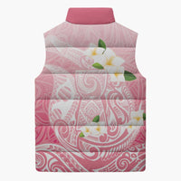 Guam Fishhook Mix Guasali Flowers Sleeveless Puffer Jacket Dreaming Coral LT7 - Polynesian Pride