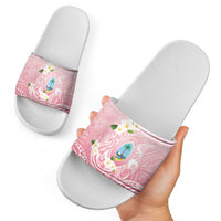 Guam Fishhook Mix Guasali Flowers Slide Sandals Dreaming Coral LT7 - Polynesian Pride