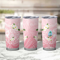 Guam Fishhook Mix Guasali Flowers Tumbler Cup Dreaming Coral LT7 - Polynesian Pride