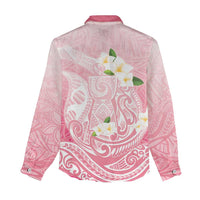 Guam Fishhook Mix Guasali Flowers Women Casual Shirt Dreaming Coral LT7 - Polynesian Pride