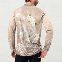 Guam Fishhook Mix Guasali Flowers Button Sweatshirt Dreaming Hazel LT7 - Polynesian Pride