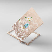 Guam Fishhook Mix Guasali Flowers Canvas Wall Art Dreaming Hazel LT7 With Frame Beige - Polynesian Pride