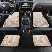 Guam Fishhook Mix Guasali Flowers Car Mats Dreaming Hazel LT7 Set 4pcs Beige - Polynesian Pride