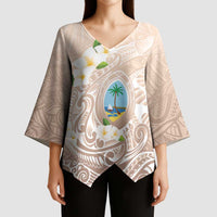 Guam Fishhook Mix Guasali Flowers Kimono Sleeve Blouse Dreaming Hazel LT7 - Polynesian Pride