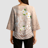 Guam Fishhook Mix Guasali Flowers Kimono Sleeve Blouse Dreaming Hazel LT7 - Polynesian Pride
