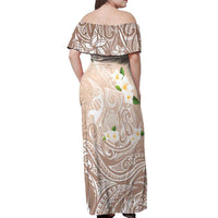 Guam Fishhook Mix Guasali Flowers Off Shoulder Maxi Dress Dreaming Hazel LT7 - Polynesian Pride
