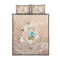 Guam Fishhook Mix Guasali Flowers Quilt Bed Set Dreaming Hazel LT7 - Polynesian Pride