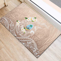 Guam Fishhook Mix Guasali Flowers Rubber Doormat Dreaming Hazel LT7 - Polynesian Pride