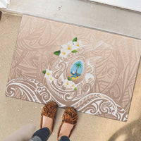Guam Fishhook Mix Guasali Flowers Rubber Doormat Dreaming Hazel LT7 - Polynesian Pride
