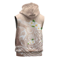 Guam Fishhook Mix Guasali Flowers Sleeveless Hoodie Dreaming Hazel LT7 - Polynesian Pride